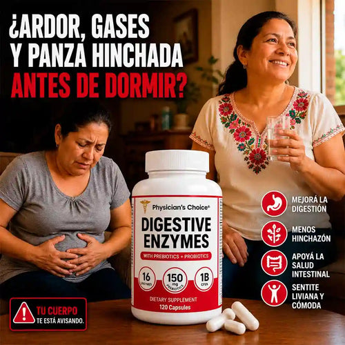 ¿Hinchado y con gases antes de dormir?